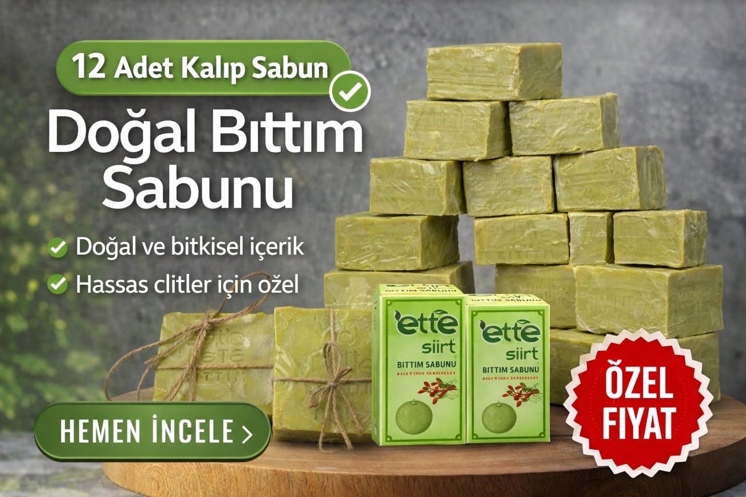 12 Kalıp Bıttım Sabunu